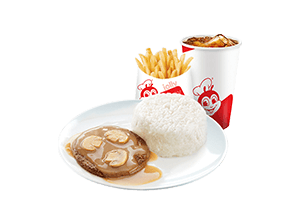 1-pc Burger Steak with Fries & Drinks - Jollibee