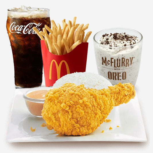 1-pc Chicken Mcdo with Fries, McFlurry & Large Drinks Mega Meal - Mcdonald's