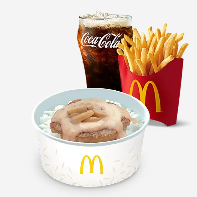 1-pc Mushroom Pepper Steak with Medium Fries & Drinks - Mcdonald's