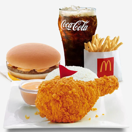 1-pc Spicy Chicken Mcdo with Fries , Burger Mcdo & Small Drinks Mega Meal - Mcdonald's