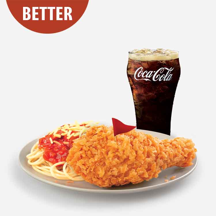 1-pc Spicy Chicken Mcdo with McSpaghetti & Regular Drinks - Mcdonald's