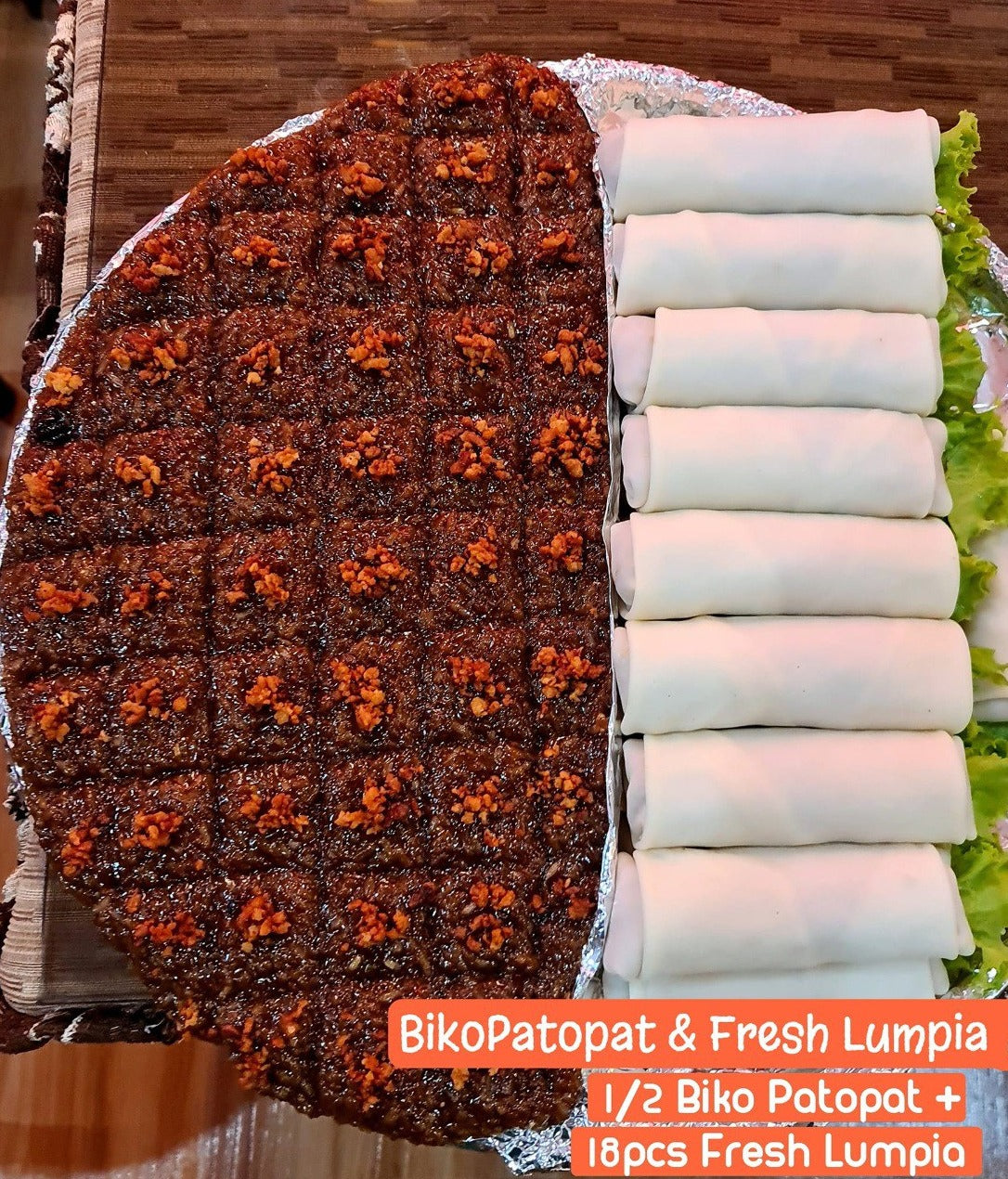 1/2 Biko Patopat & 18-pcs. Fresh Lumpia - Cusina Makoli