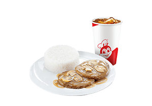 2-pc Burger Steak with Drinks - Jollibee