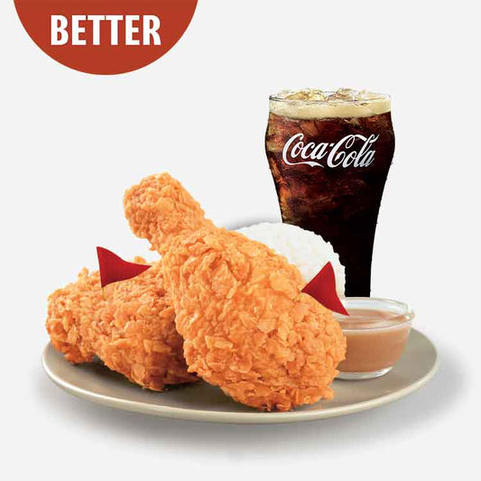 2-pc Spicy Chicken Mcdo with Medium Drinks - Mcdonald's