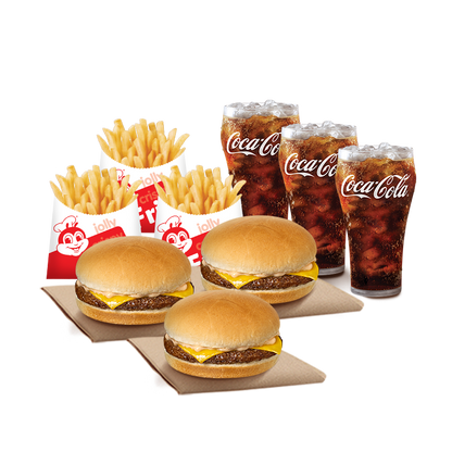 3 Cheesy Yumburger with Fries Family Savers - Jollibee