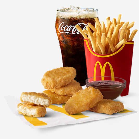 6-pc McNuggets  with Medium Fries & Drinks Meal - Mcdonald's