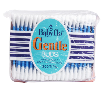 Babyflo Gentle Bud Blue 200 Tips - JuanMart