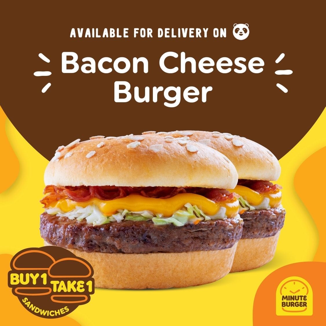 Bacon Cheese Burger Buy 1 Take 1 - Minute Burger