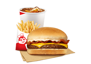 Bacon Cheesy Yumburger with Fries & Drinks - Jollibee