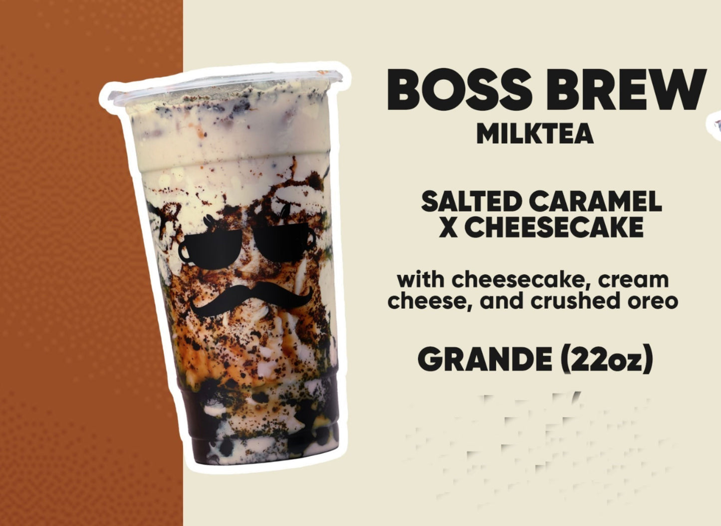 Tea-Based Salted Caramel & Cheesecake Grande (22oz) Boss Brew - Big Brew