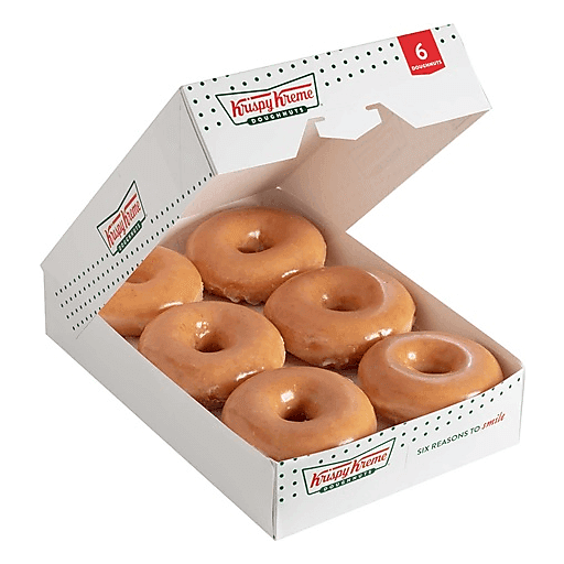 Boxed of 6 Original Glazed Doughnuts - Krispy Kreme