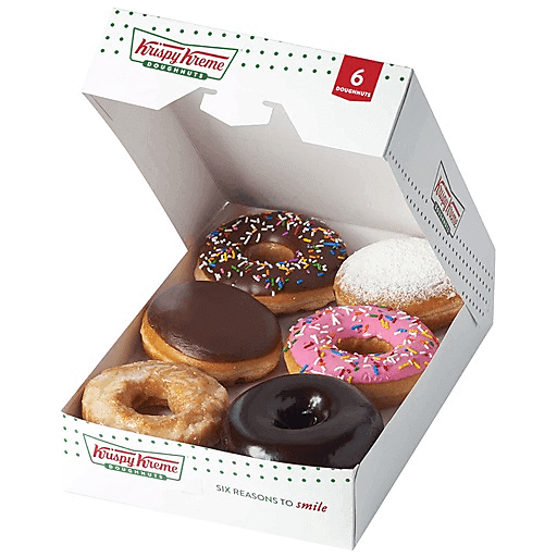 Box of 6 Premium Assorted Doughnuts - Krispy Kreme