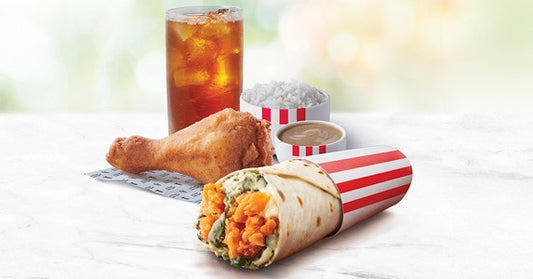 Creamy Spinach Twister Fully Loaded Meal Regular - KFC