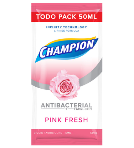 Champion Fabric Conditioner Pink Fresh 12pcs x 12 x 50ml - JuanMart