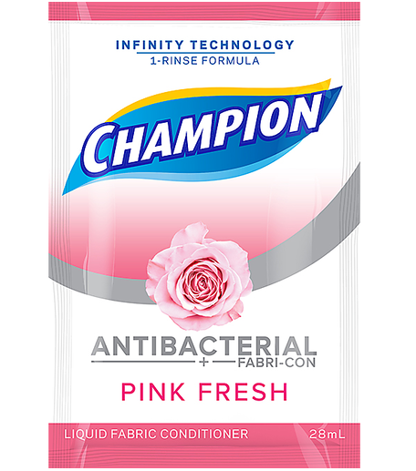 Champion Fabric Conditioner Pink Fresh 18pcs x 12 x 28ml - JuanMart