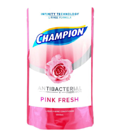 Champion Fabric Conditioner Pink Fresh 1 Liter - JuanMart