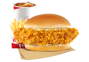 Chicken Sandwich Supreme with Fries & Drinks - Jollibee