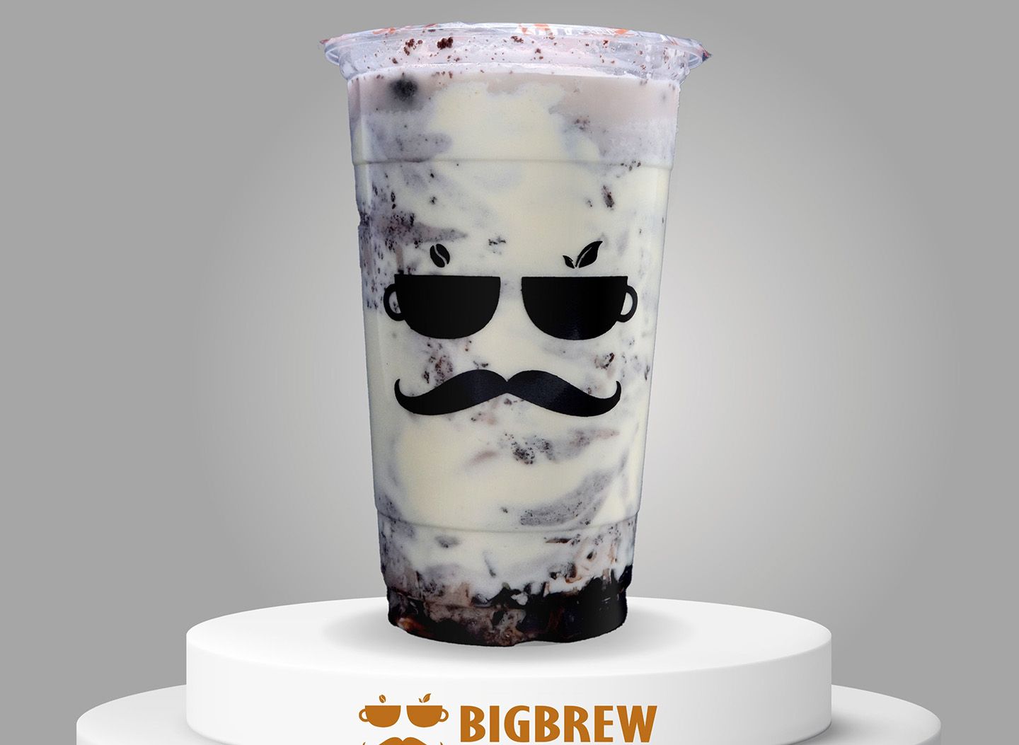 Cookies & Cream w/ Pearls Medio 16oz Milk Tea - Big Brew