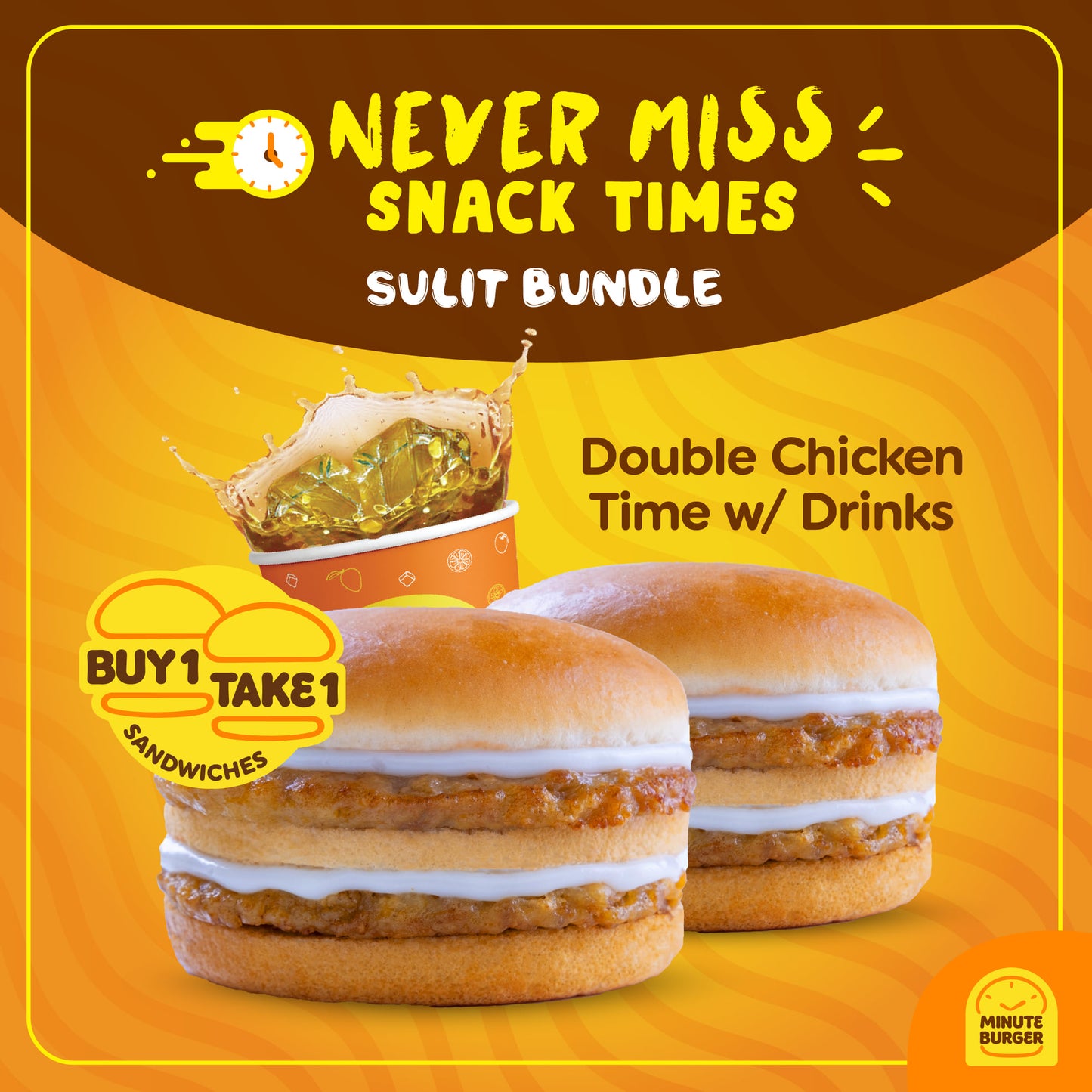 Double Chicken Time Buy 1 Take 1 - Minute Burger