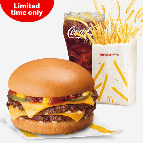 Double CheeseBurger with Large Sweet Corn McShaker Fries & Drinks Meal - Mcdonald's