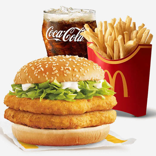 Double McChicken with Large Fries & Drinks Meal - Mcdonald's