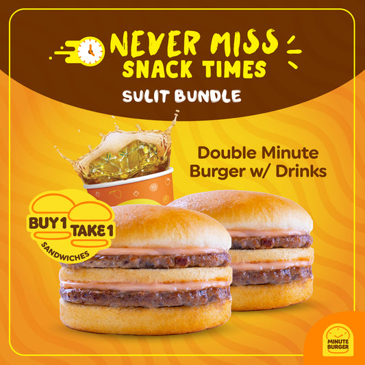 Double Minute Burger w/ Drinks - Minute Burger