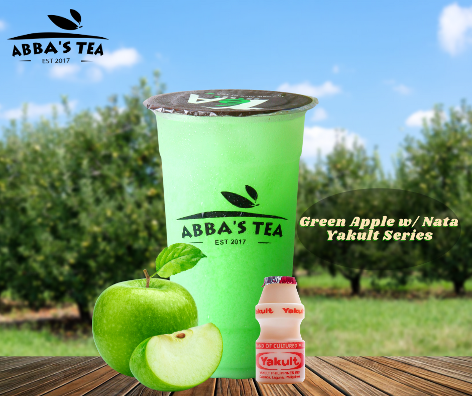 Green Apple w/ Free Sinker Large Fruit Tea - Abba's Tea