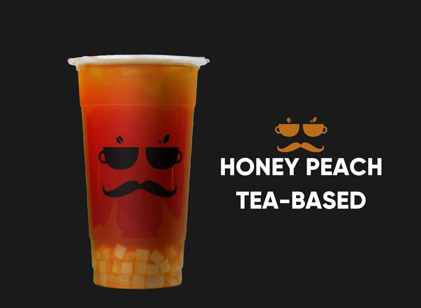 Honey Peach w/ Crystals Medio 16oz Fruit Tea - Big Brew