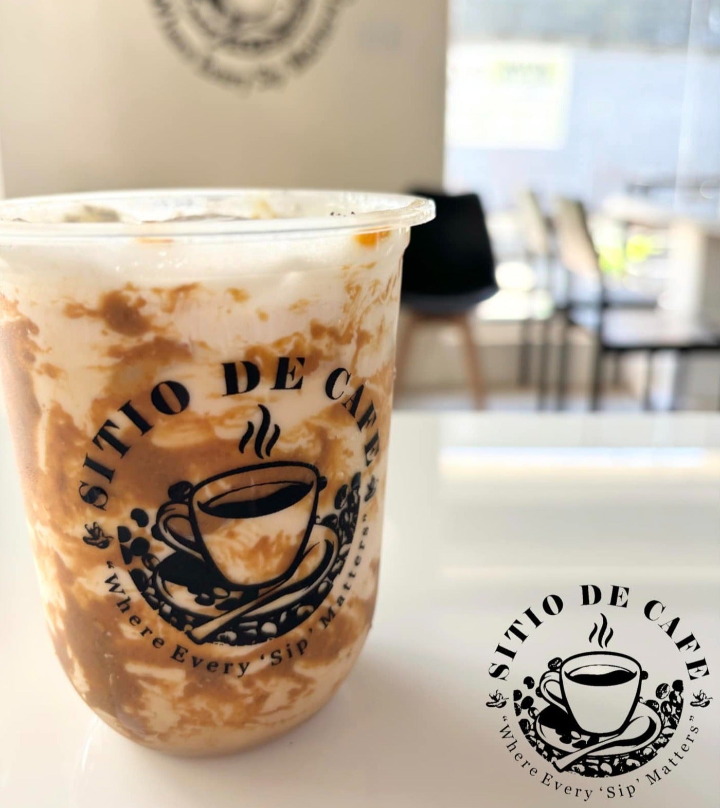 Iced Biscoff Latte Medium - Sitio De Cafe