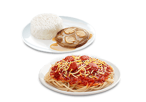 Jolly Spaghetti with 1pc Burger Steak Solo - Jollibee