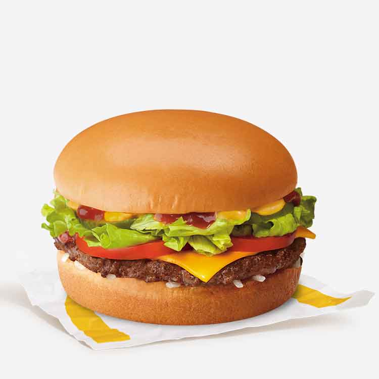 Cheese Burger w/ Lettuce & Tomatoes Solo - Mcdonald's