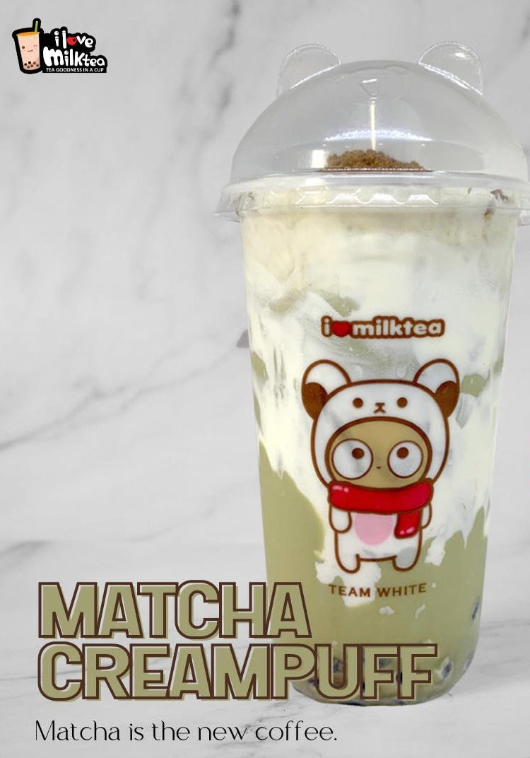 Coffee-Based Matcha Large Cream Puff - I Love Milktea