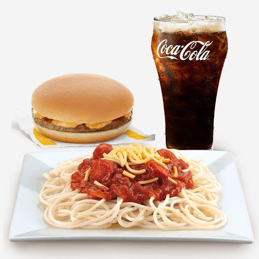 McSpaghetti with Burger Mcdo & Large Drinks - Mcdonald's