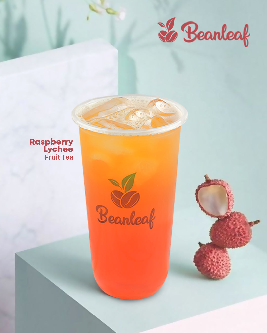 Medium Raspberry  Lychee Fruit Tea - Beanleaf