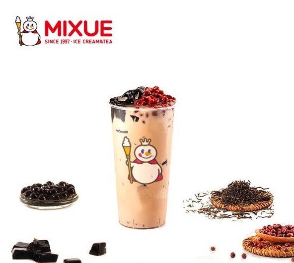 Milk Tea with 2 Toppings Large - Mixue