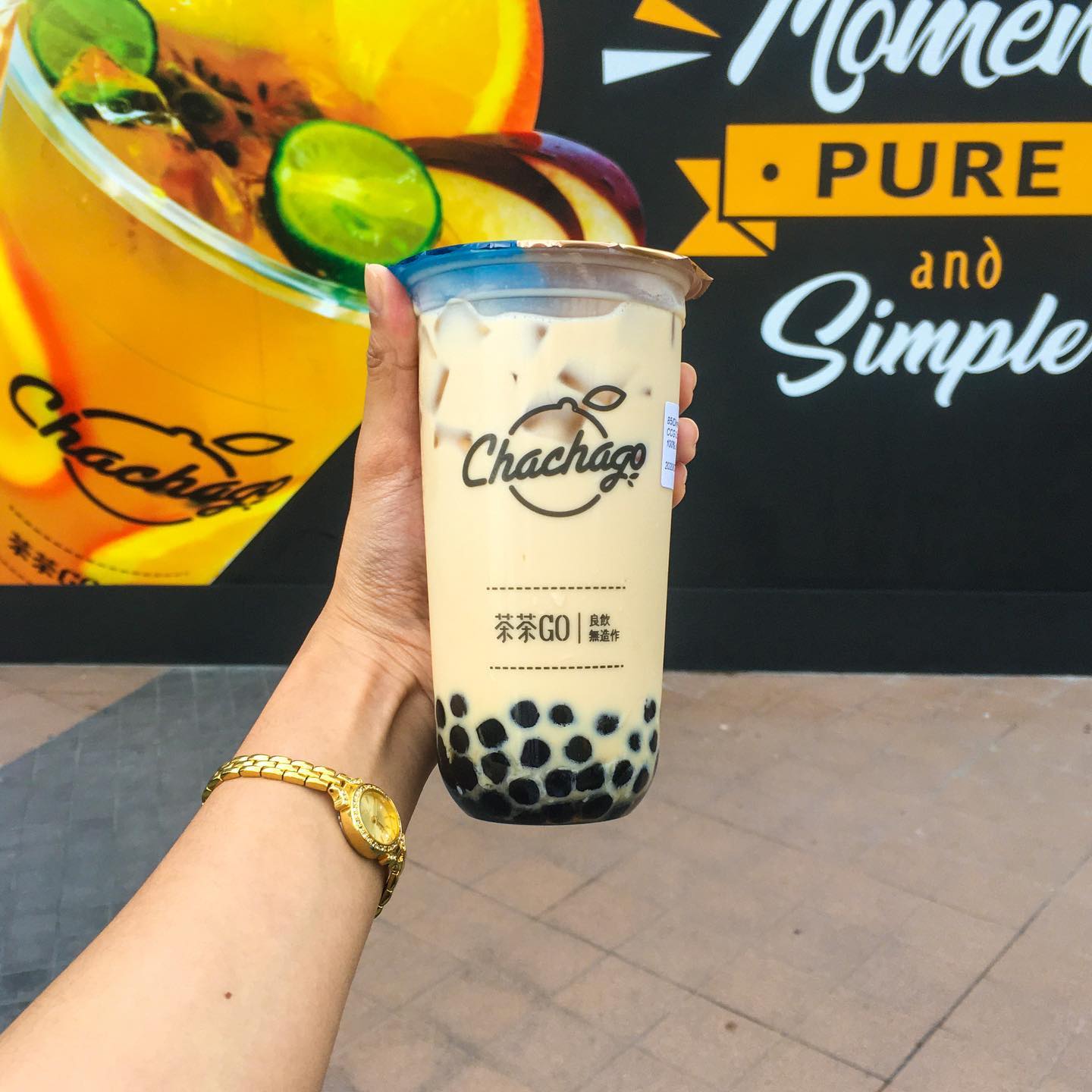 Oolong Pearl Milk Tea Large - Chachago