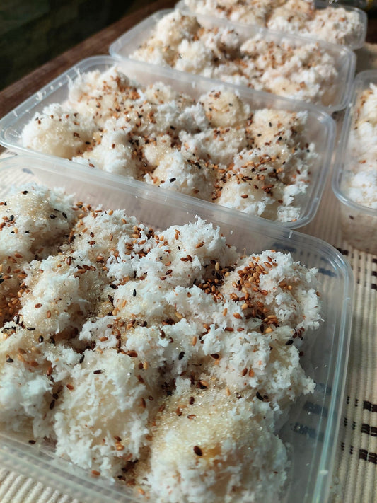 Yema Palitaw Small Kakanin in Bilao (50pcs) - Mitch's Desserts