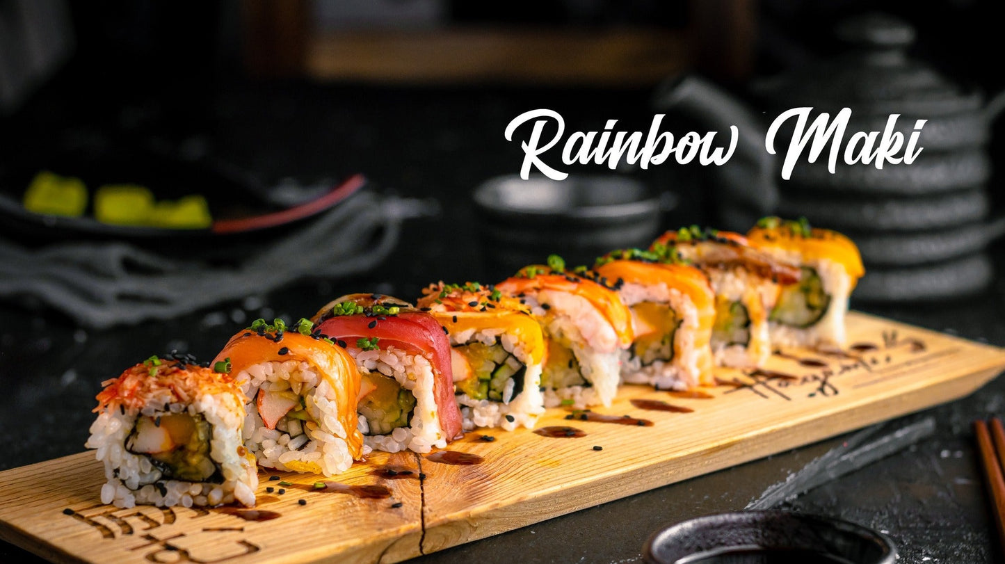 Rainbow Maki Chef's Roll - Hagemu Sushi & Ramen Bar