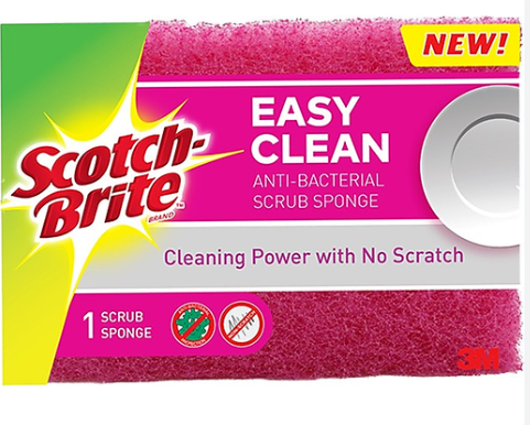 Scotch Brite Scrub Sponge Easy Clean 1pc - JuanMart