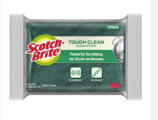 Scotch Brite Scrub Sponge Trial 4 packs x 12pcs x 1 sheet - JuanMart