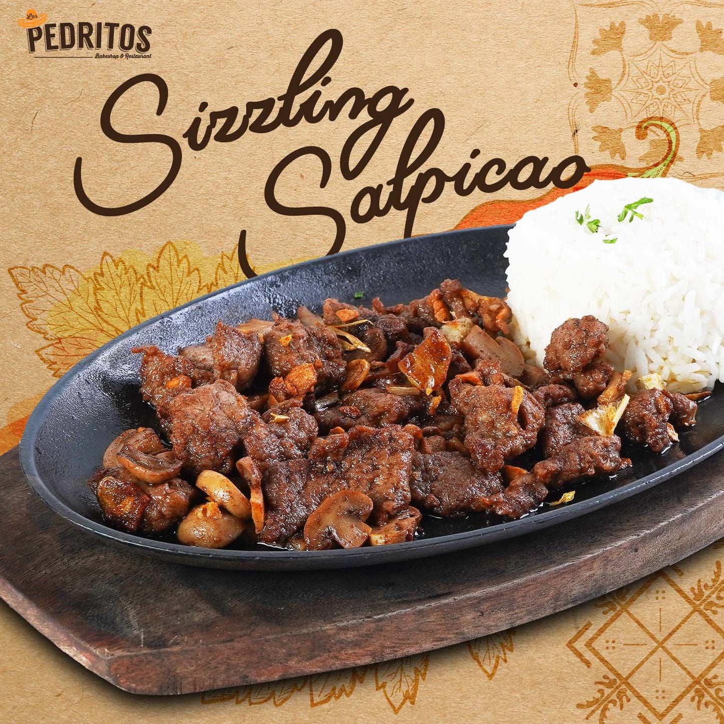 Sizzling Salpicao w/ Rice - Los Pedritos