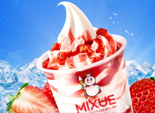 Strawberry Bean Mi-Sundae - Mixue