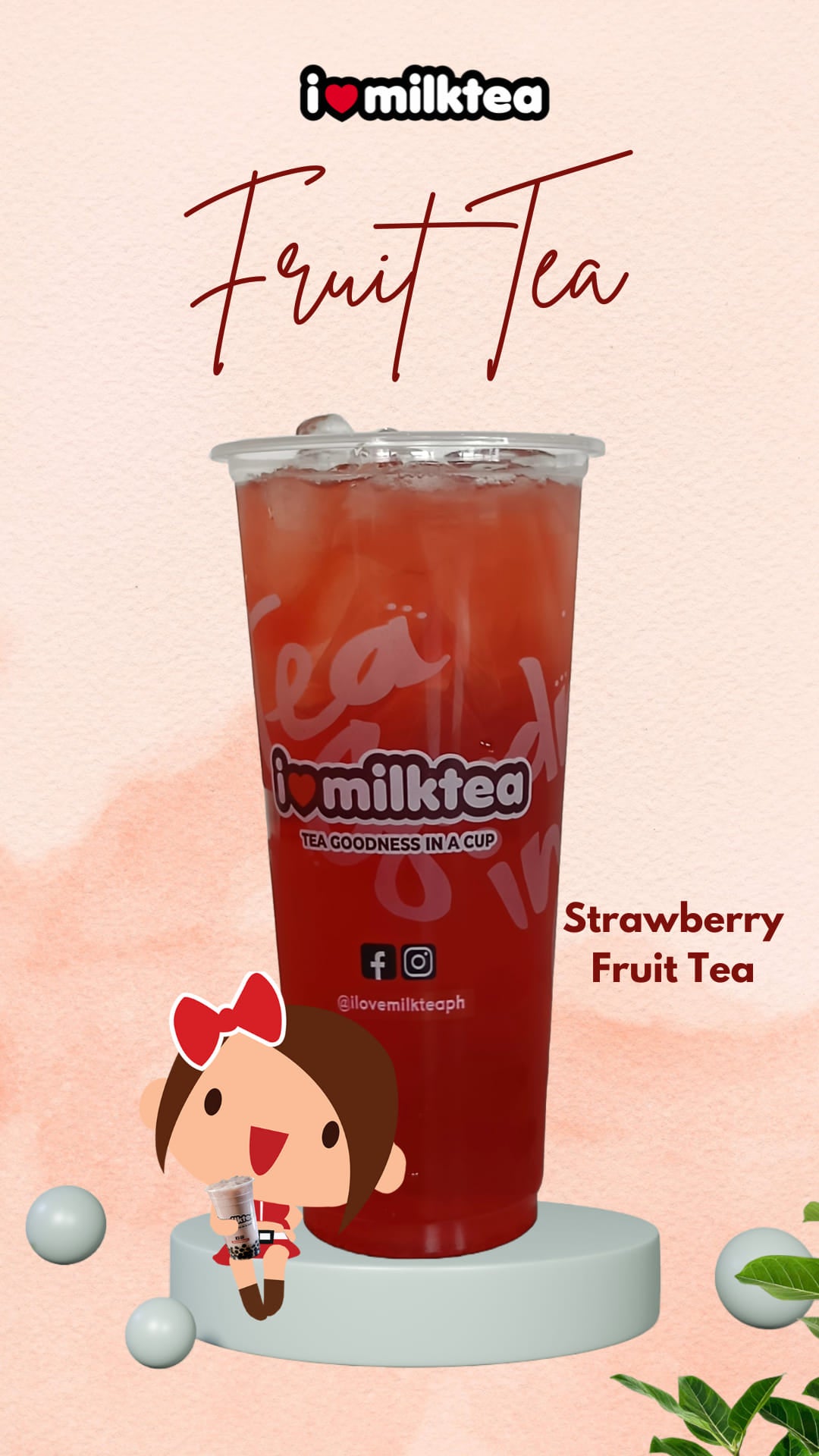 Strawberry Extra Large Fruit Tea - I Love Milktea