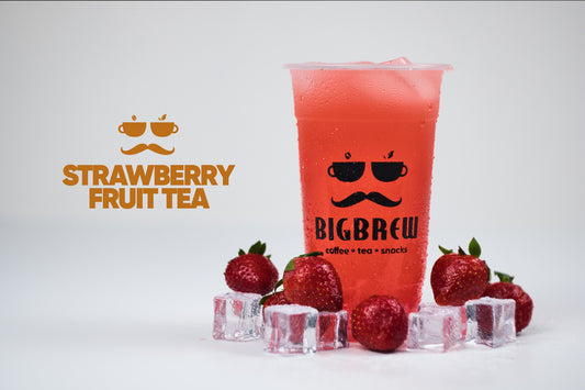 Strawberry w/ Crystals Medio 16oz Fruit Tea - Big Brew