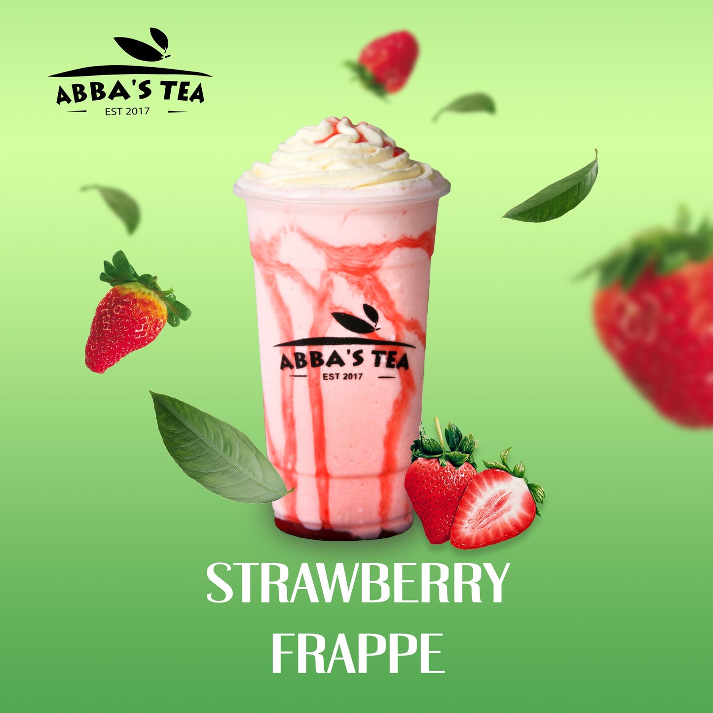 Strawberry Medium Frappe - Abba's Tea