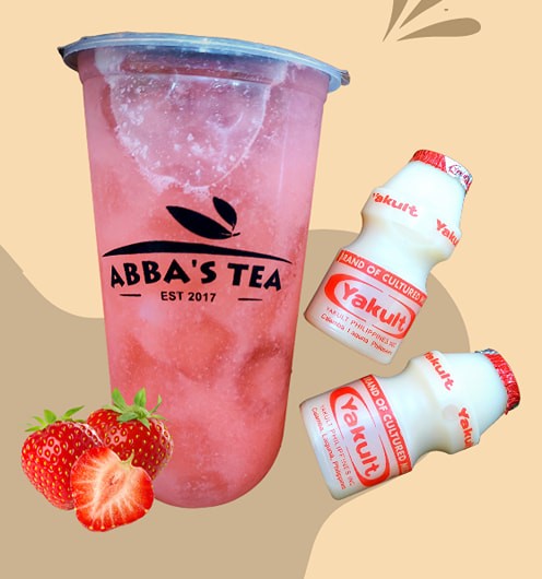 Strawberry w/ Free Sinker Large Yogurt - Abba's Tea