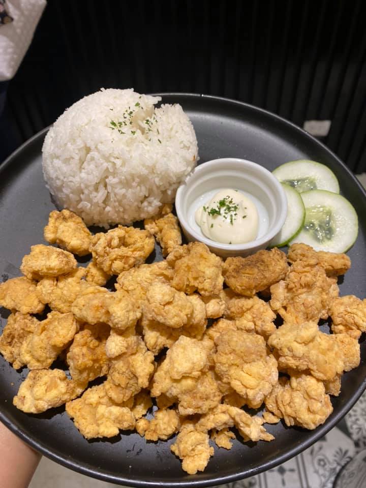 Taiwanese Chicken Poppers Rice Meal - Black Scoop Dagupan