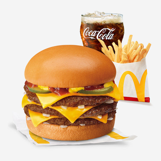 Triple CheeseBurger with Small Fries & Drinks - Mcdonald's