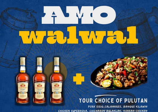 Walwal Inuman Promo 3-pcs. 700 ml Alfonso Lights - Amo Beach Restobar