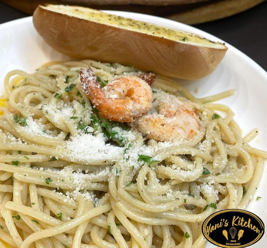 Shrimp Aglio Olio Solo - Yani's Kitchen